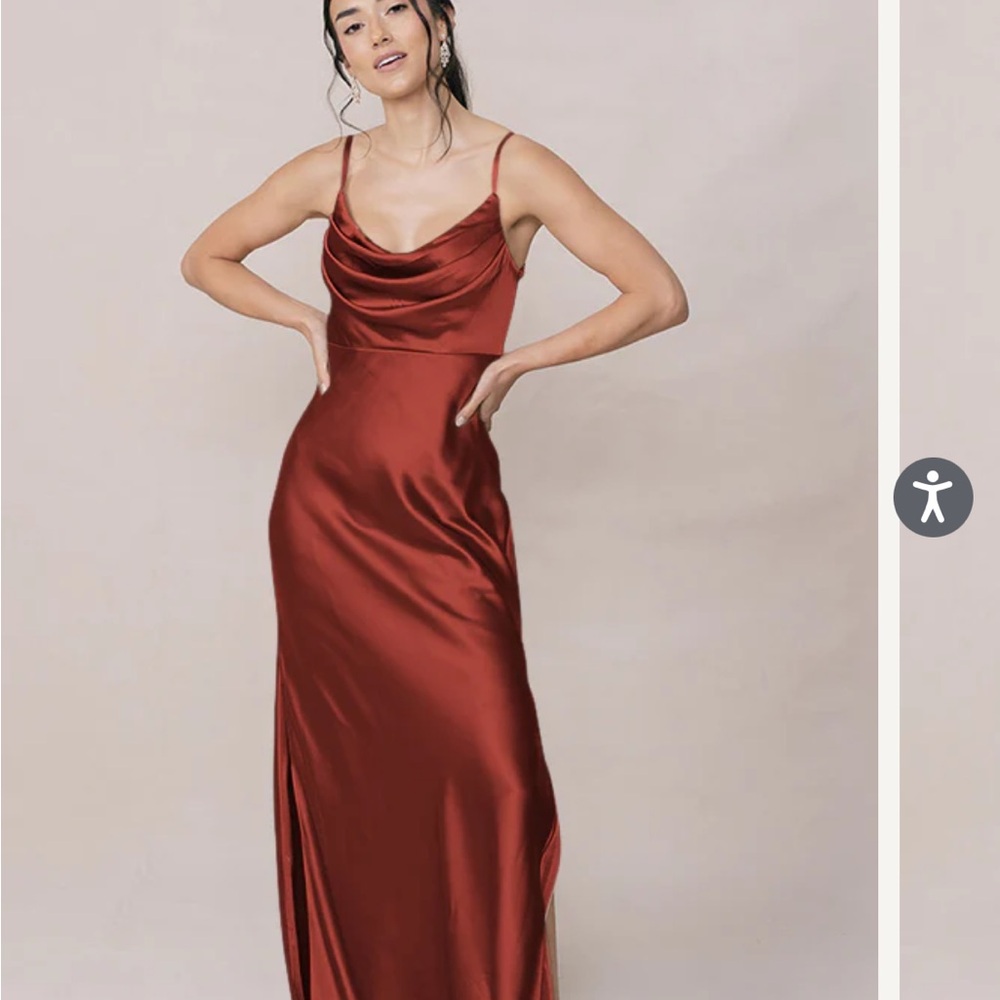 Revelry Skye Satin Bridesmaid Dress
Terracotta Rust Size 4